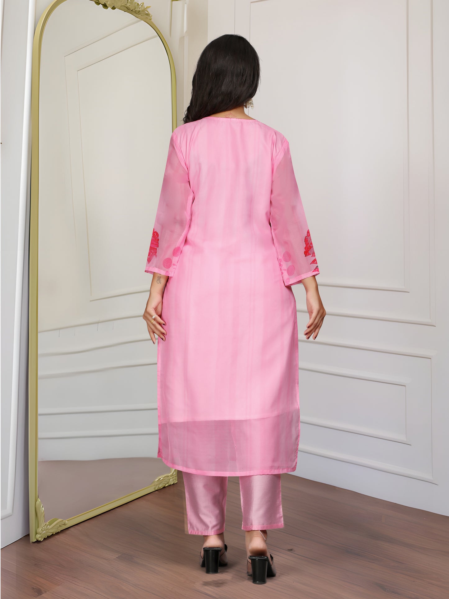 Festive Wear Organza Suit with Rayon Bottom & Designer Dupatta