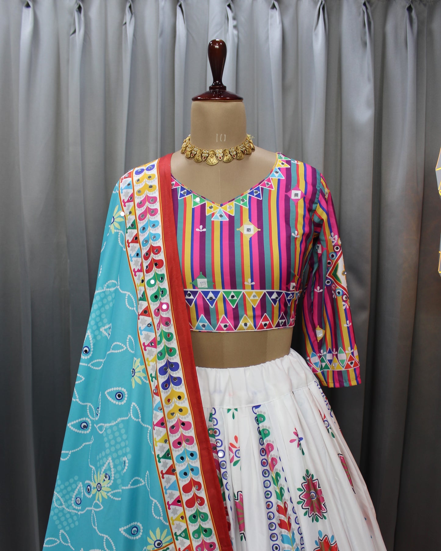 Navratri Night Classy Lehenga with Real Mirror Work – Elegant Festive Wear