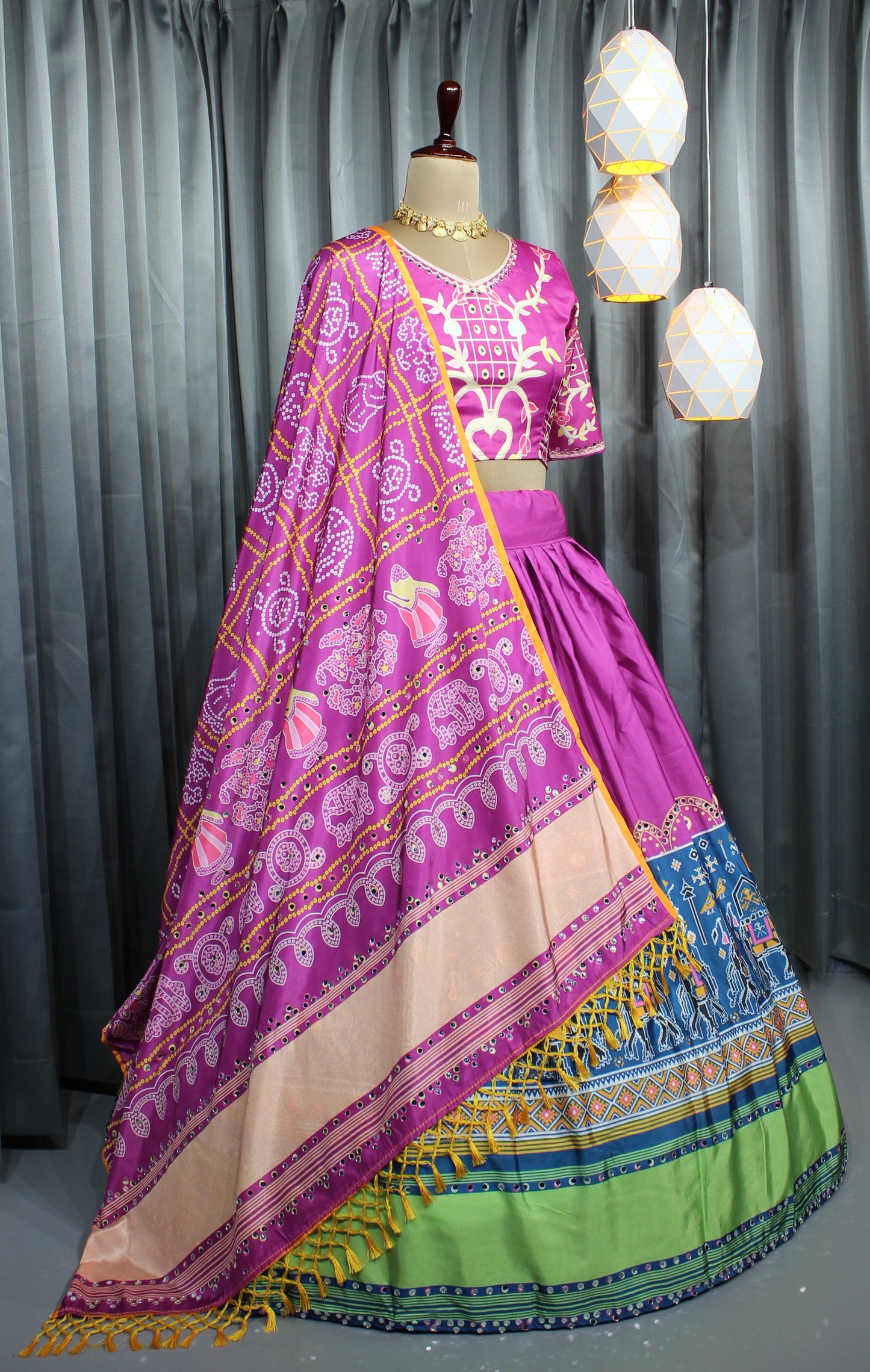 Elegant Mirror Work Lehenga – Perfect for Navratri Night Glam