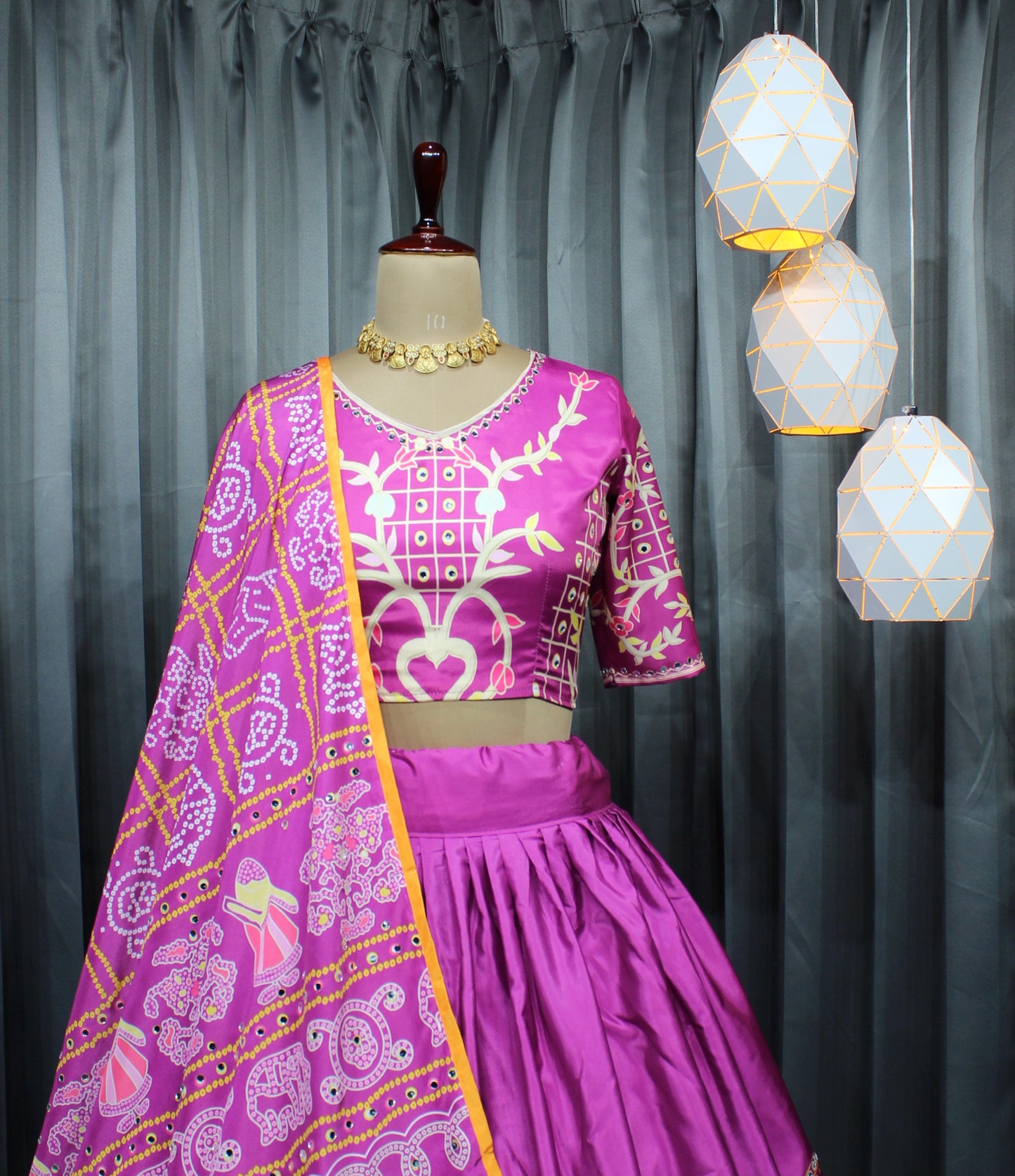 Elegant Mirror Work Lehenga – Perfect for Navratri Night Glam