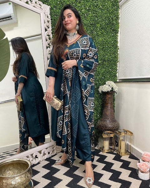 New Stylish Casual Kurti Set with Taby Printed Dupatta – Fully Stitched