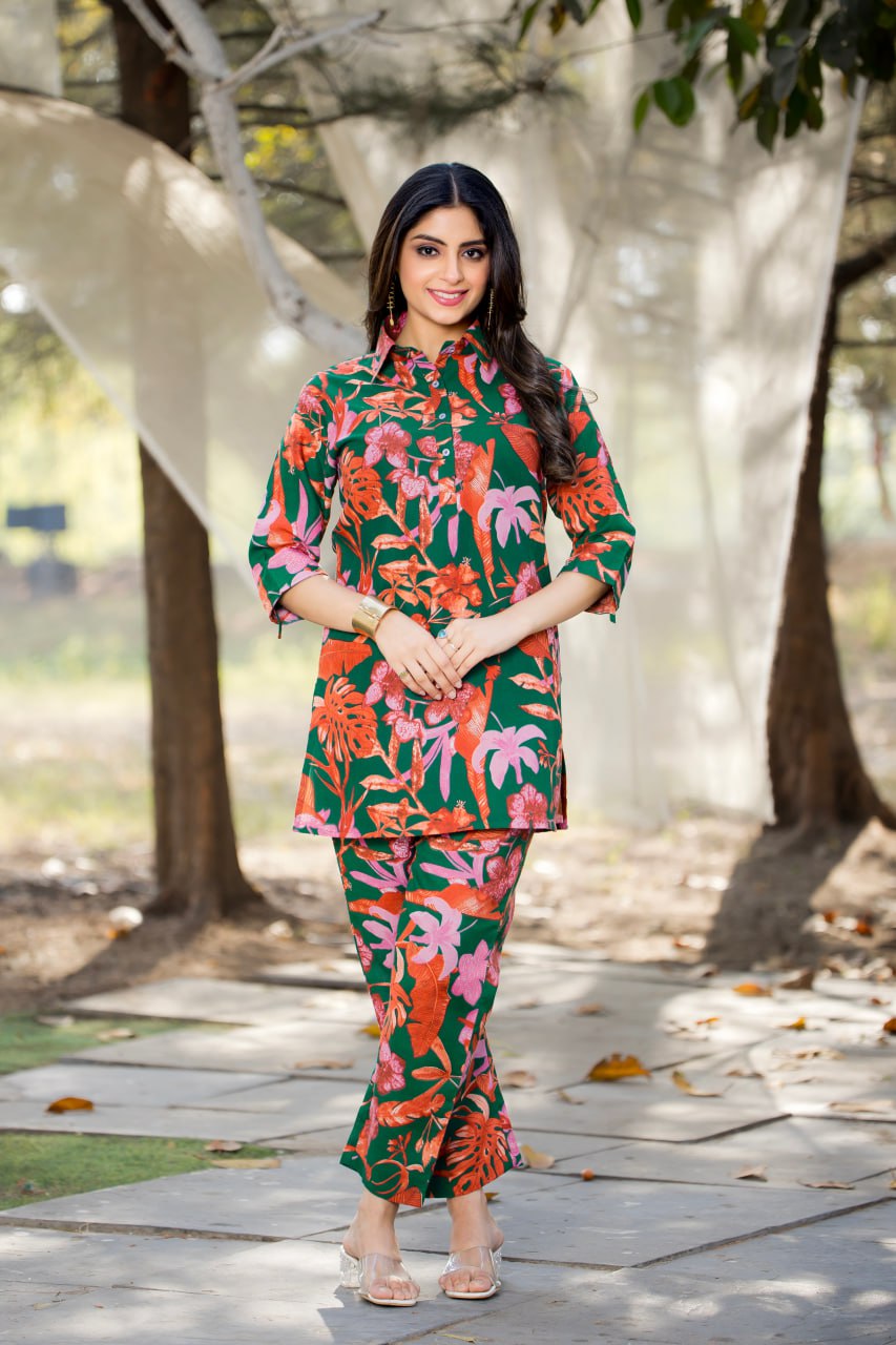Elegant Straight-Fit Cotton Co-ord Set| Traditional Yet Modern Ethnic Wear