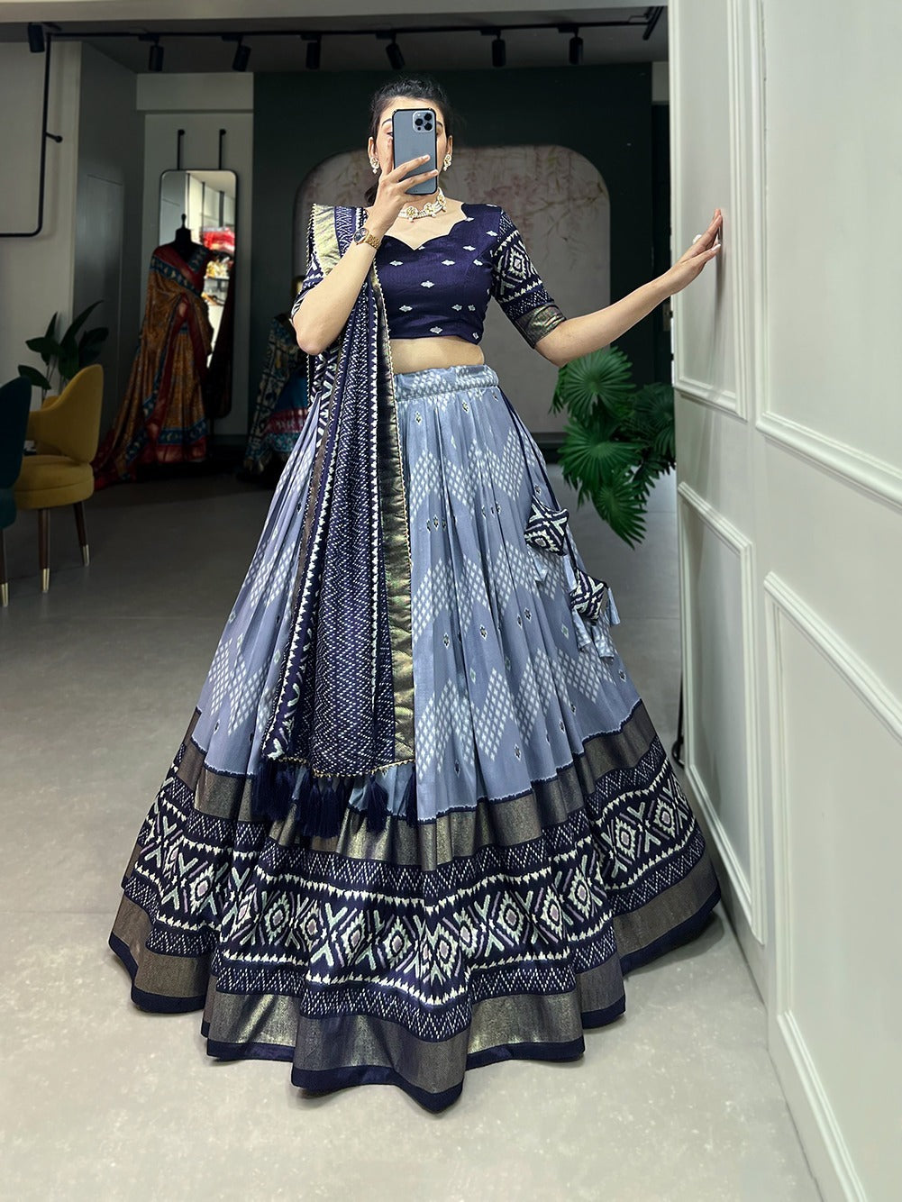 Heavy Silk Digital Print Lehenga Set – Rich, Regal & Ready to Flaunt