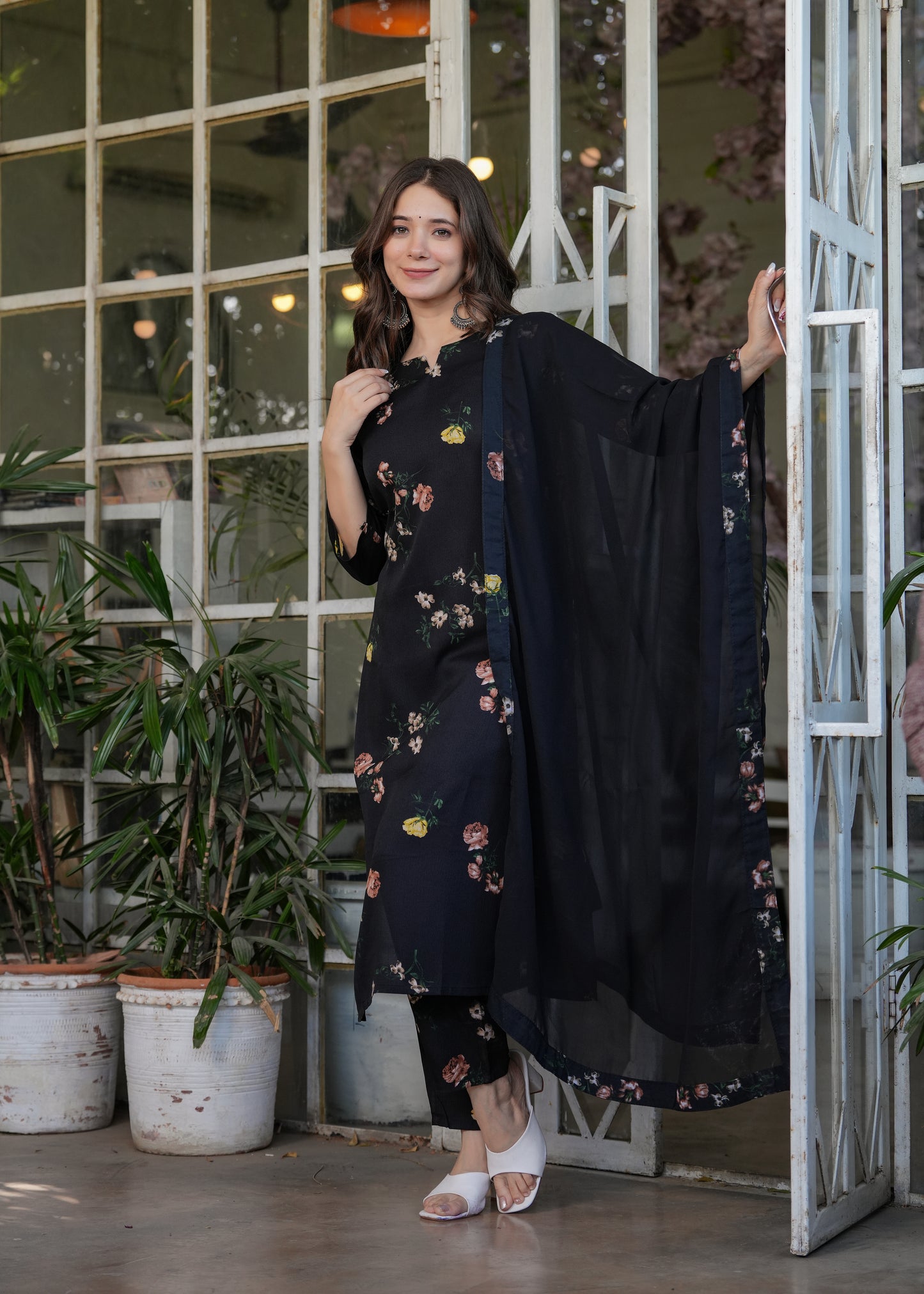 Style for Embroidered Silk Blend Suit Set with Nazmin Dupatta | Elegant 3-Piece Ethnic Wear