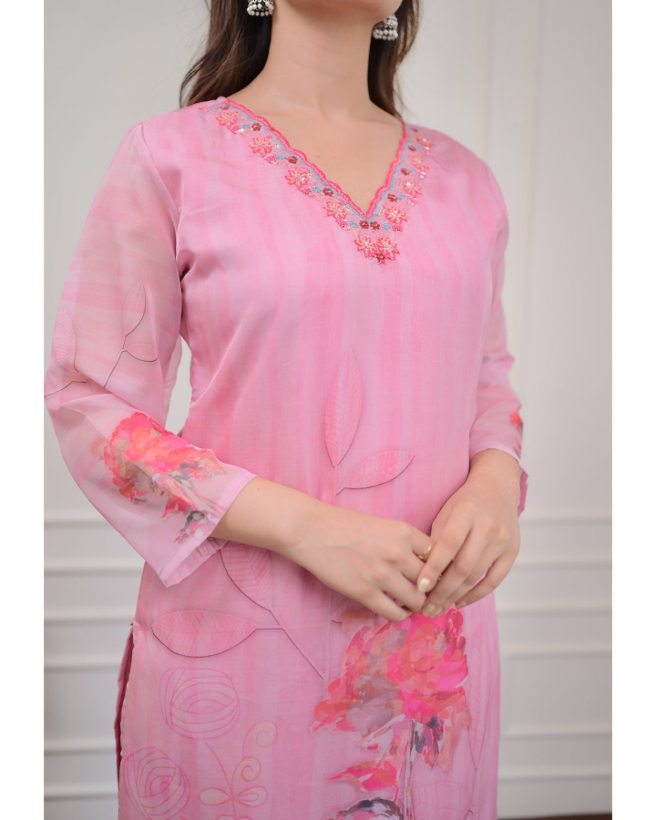 Festive Wear Organza Suit with Rayon Bottom & Designer Dupatta