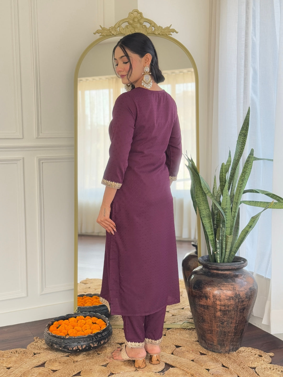Everyday Ethnic Wear: Embroidered Rayon Suit Set with Elegant Crepe Dupatta