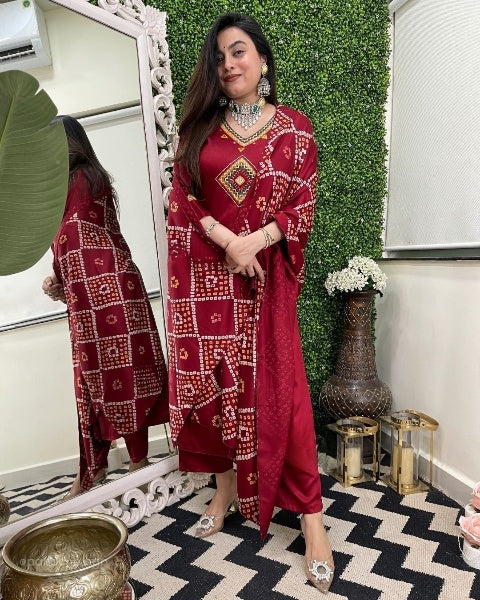 New Stylish Casual Kurti Set with Taby Printed Dupatta – Fully Stitched
