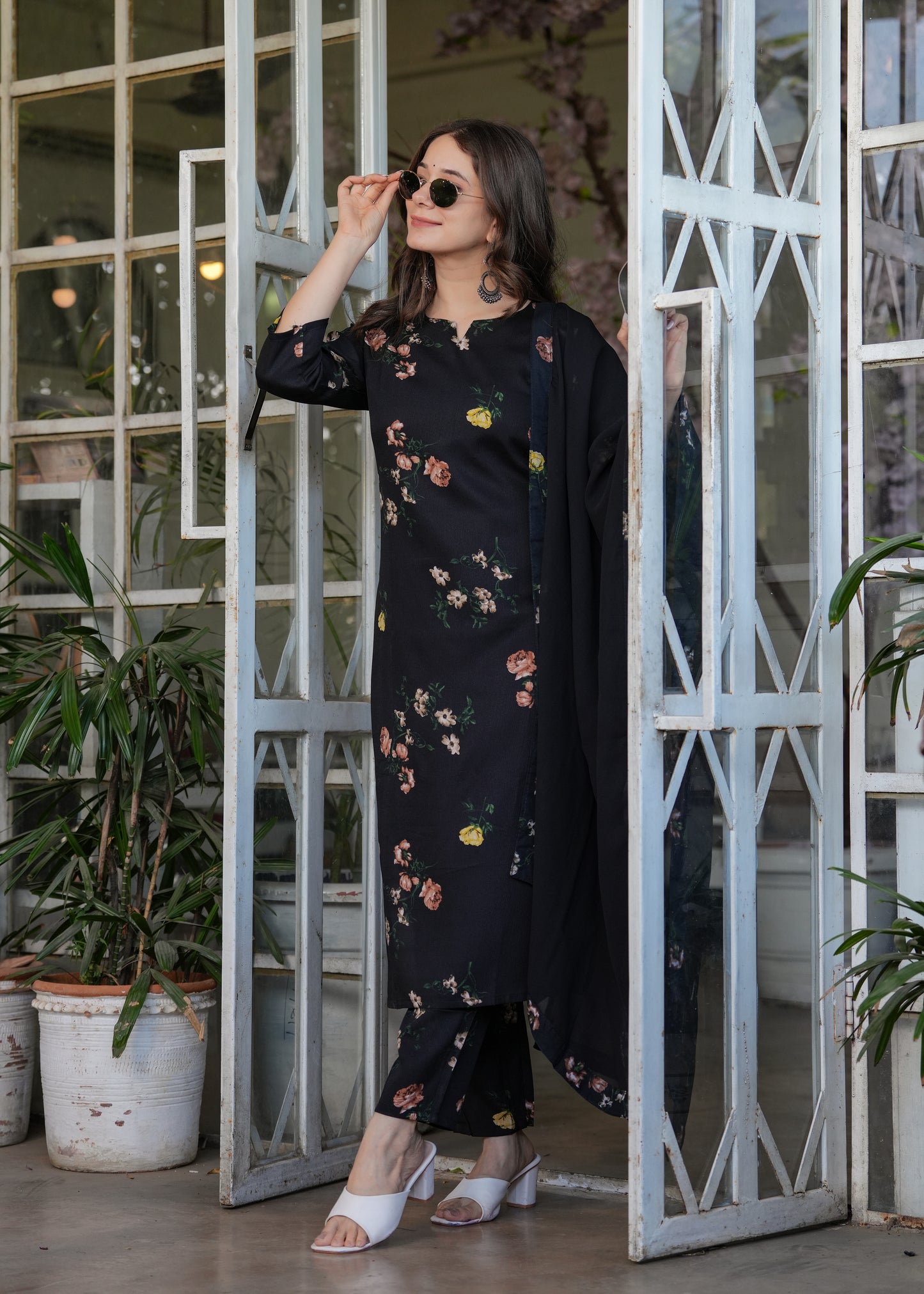 Style for Embroidered Silk Blend Suit Set with Nazmin Dupatta | Elegant 3-Piece Ethnic Wear
