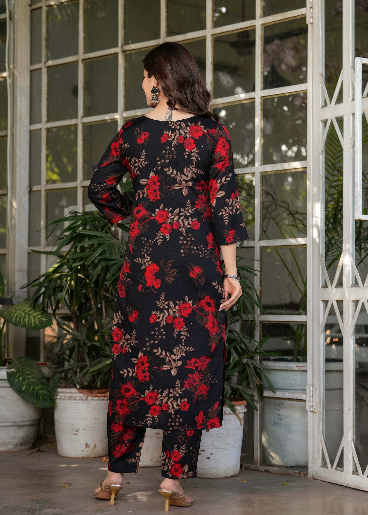 Traditional Embroidered Silk Blend Set with Lightweight Dupatta