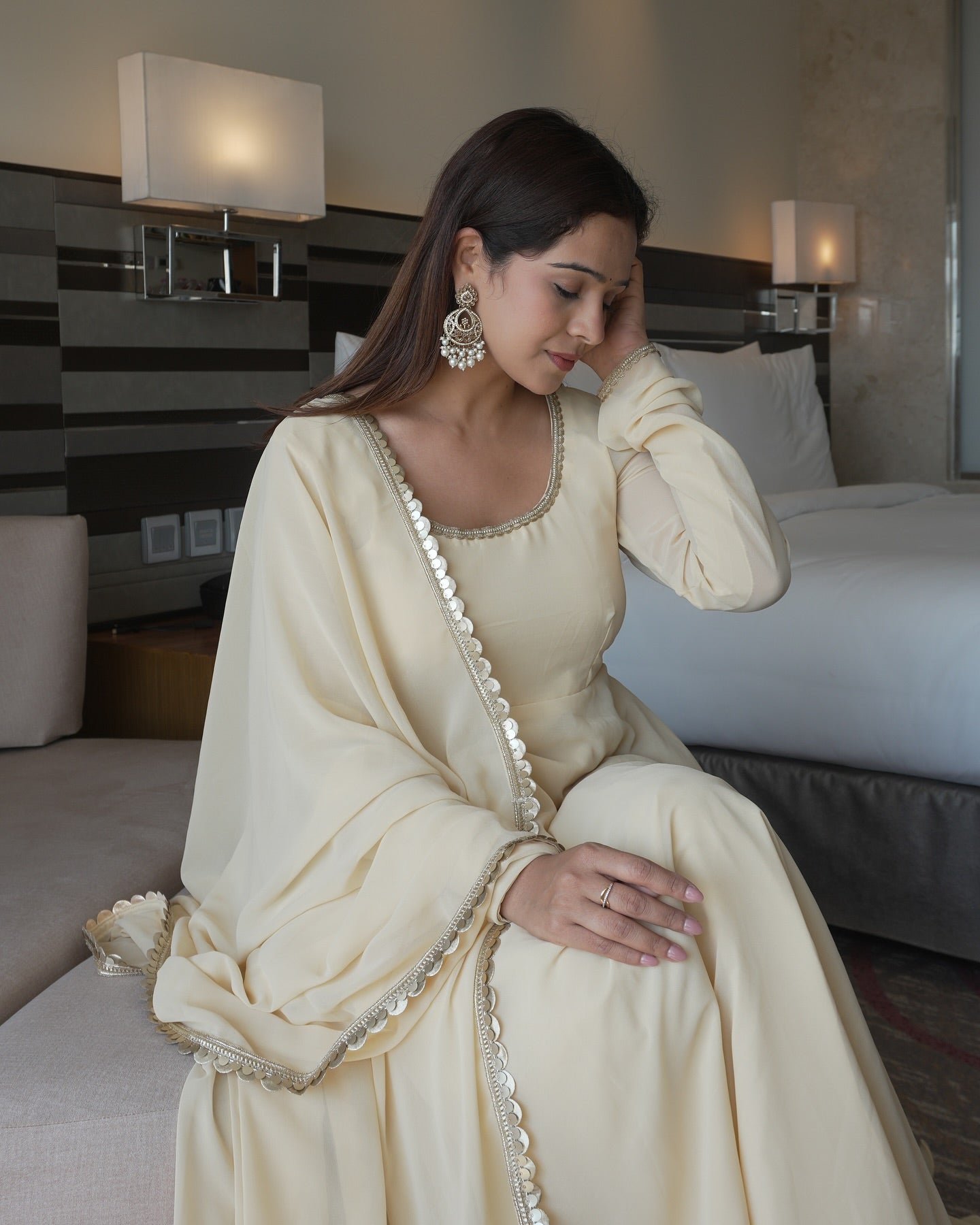 Latest Embroidered Georgette Kurti Set with Viscose Pant & Dupatta – Ready to Wear | Elegant & Casual