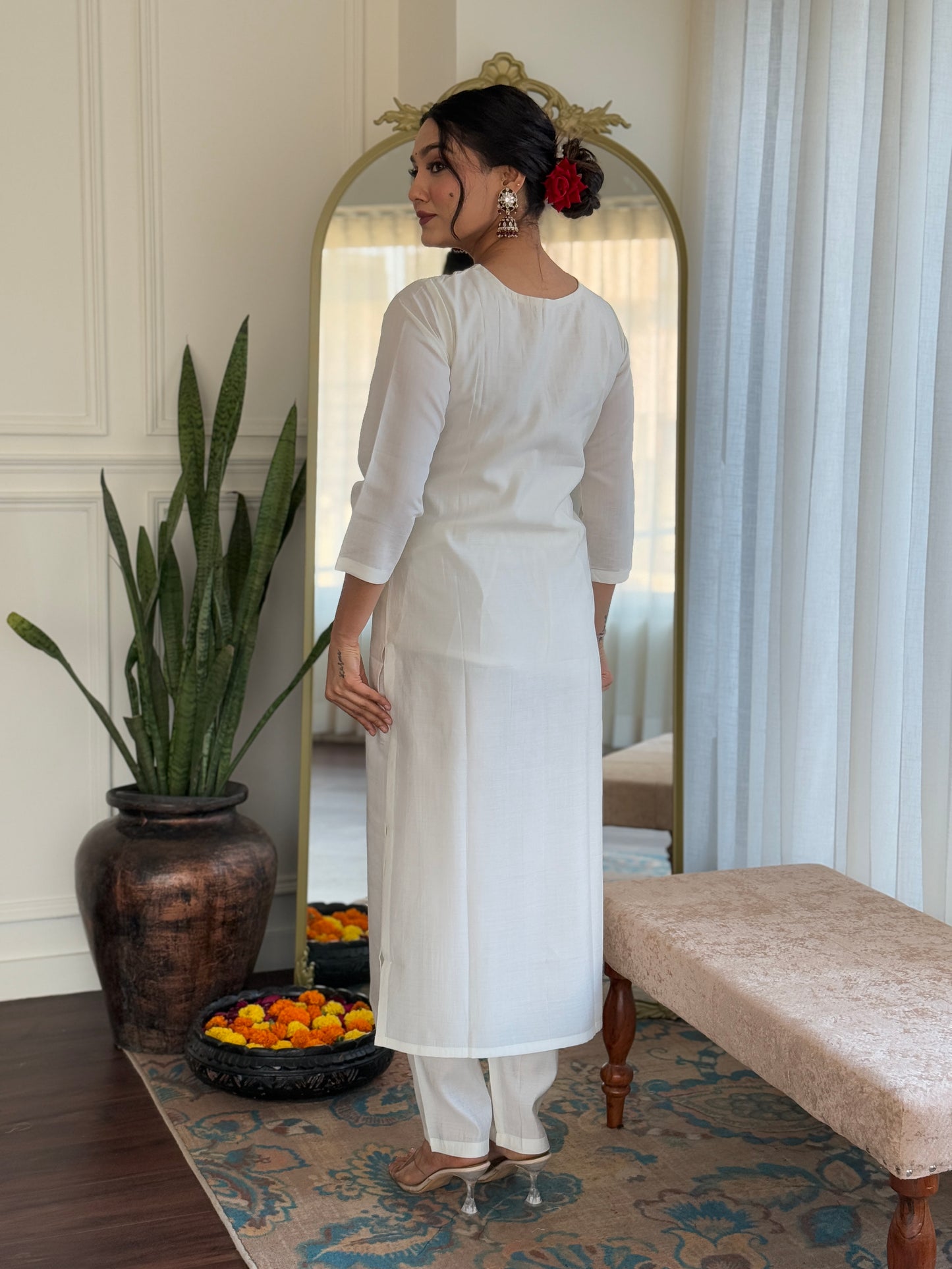 New Designer Embroidered Viscose Chanderi Suit Set with Chanderi Dupatta