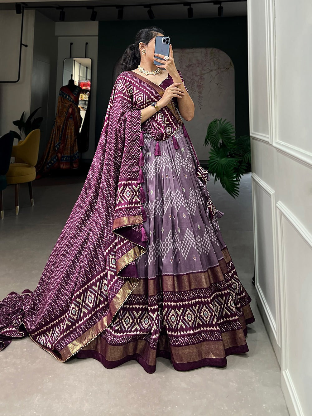 Heavy Silk Digital Print Lehenga Set – Rich, Regal & Ready to Flaunt