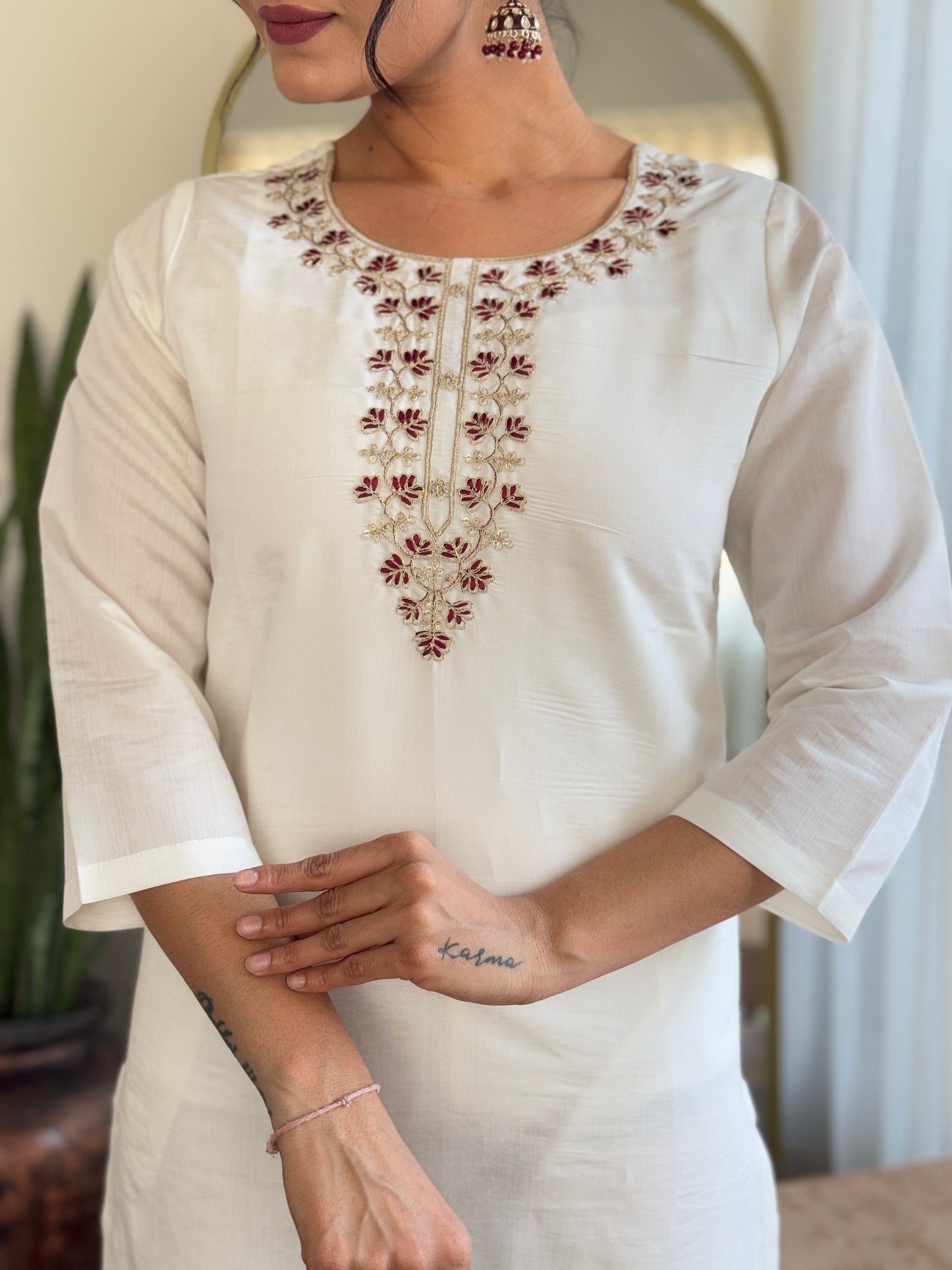 New Designer Embroidered Viscose Chanderi Suit Set with Chanderi Dupatta