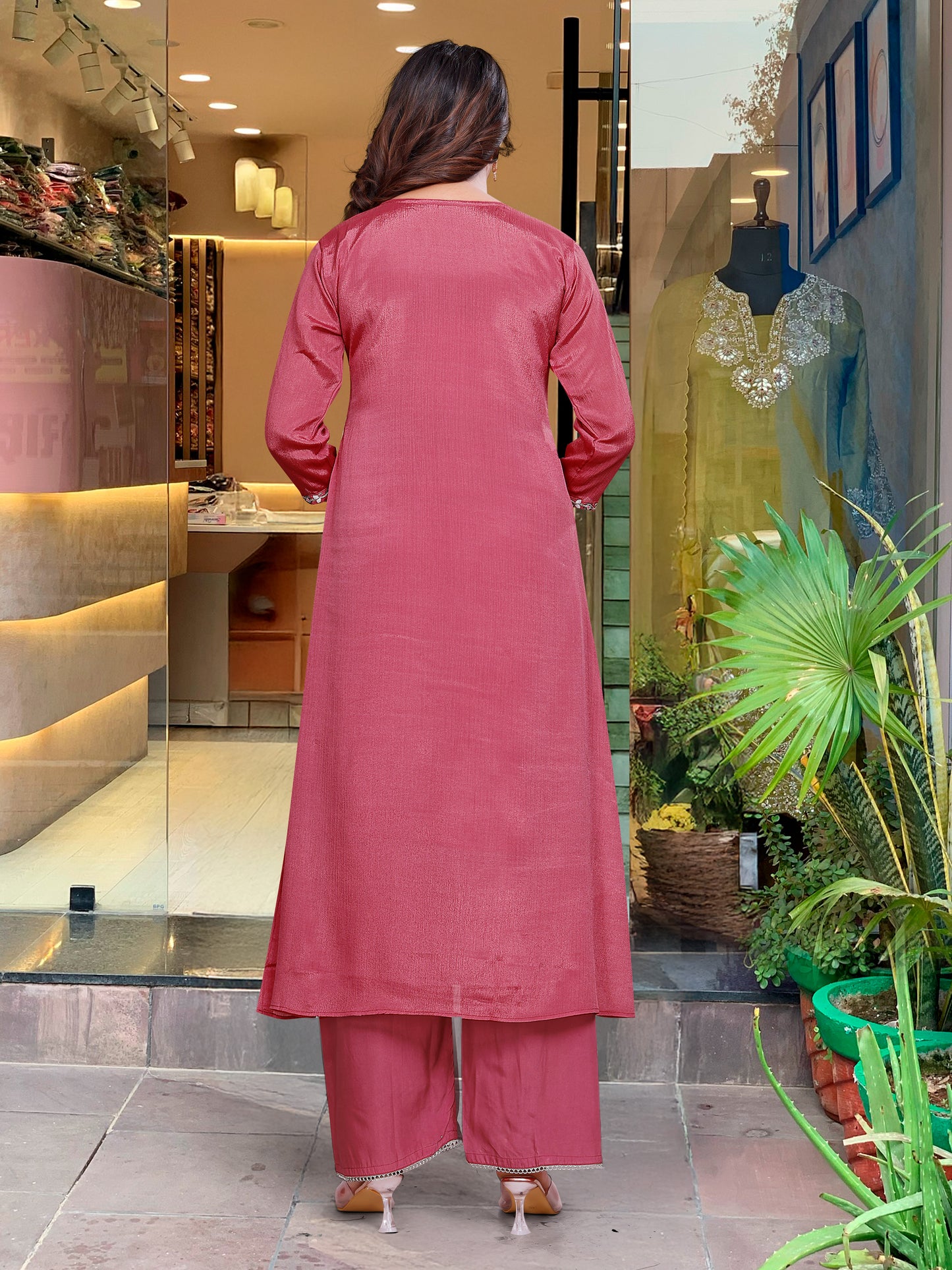 Trendy Viscose Ethnic Suit with Embroidery & Soft Nazmin Dupatta