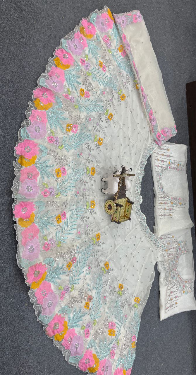 Designer Sequin Embroidered Lehenga Choli Set with 4-Meter Flair, Cutwork Detailing & Can-Can Layers