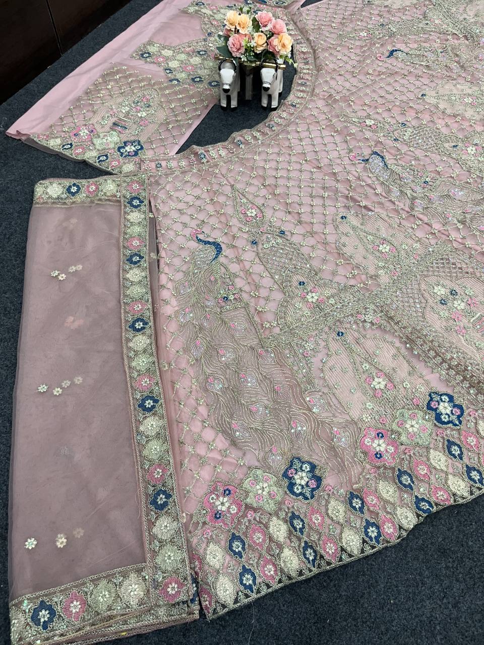 New Designer Fusion of Glamour and Comfort Sequins Embroidery Work Lehenga Choli For Women