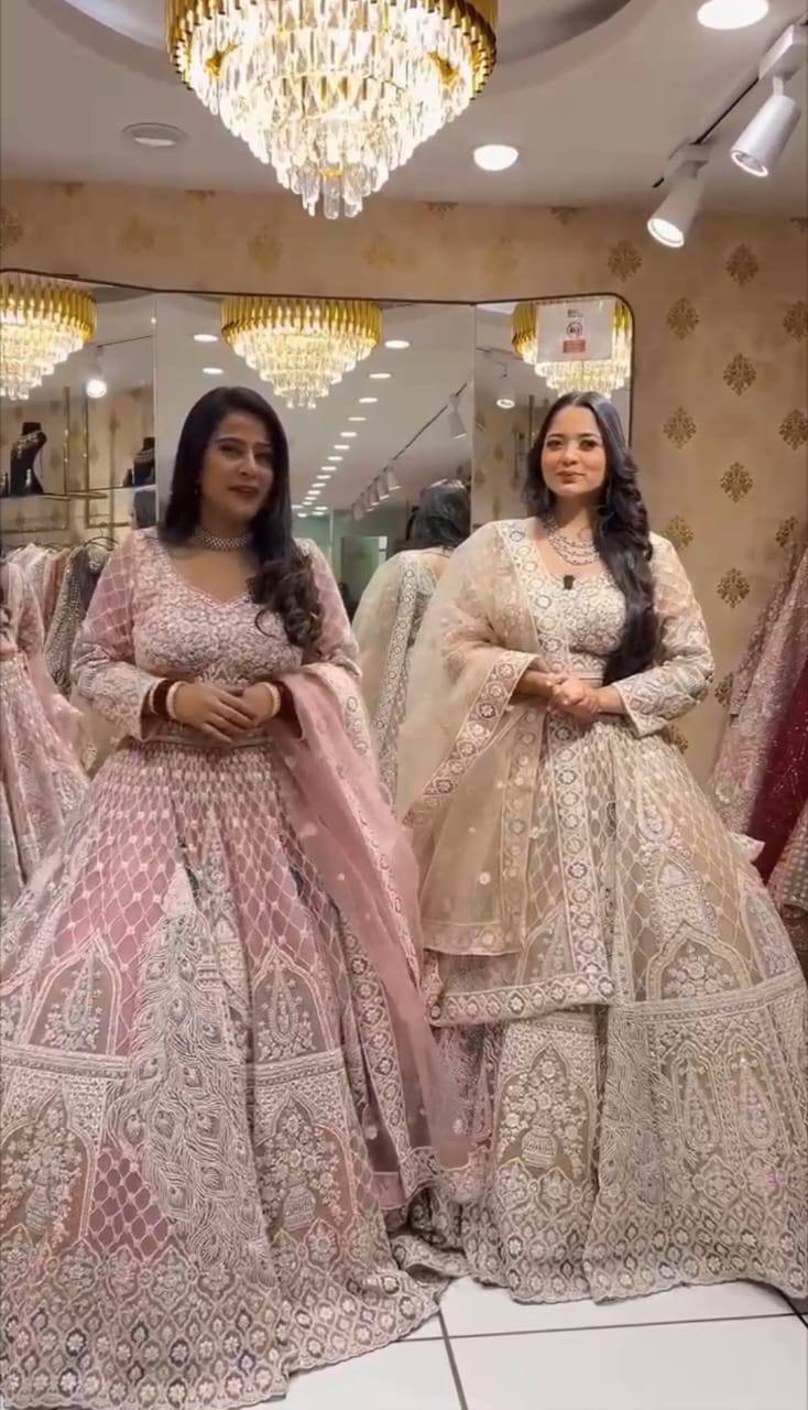 New Designer Fusion of Glamour and Comfort Sequins Embroidery Work Lehenga Choli For Women