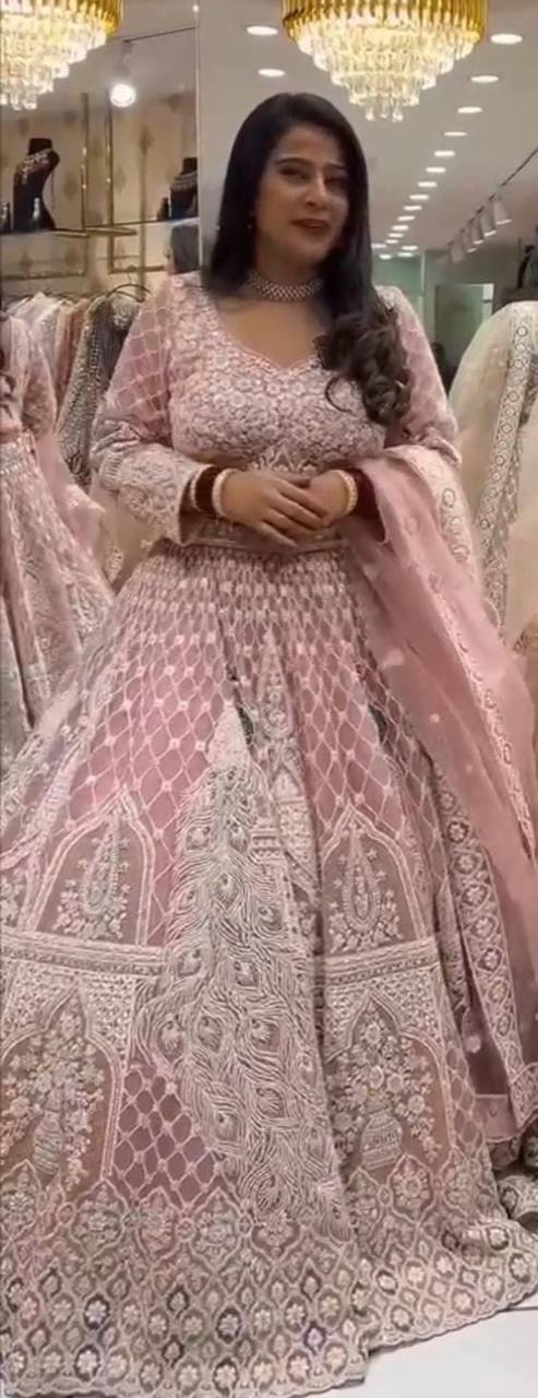 New Designer Fusion of Glamour and Comfort Sequins Embroidery Work Lehenga Choli For Women