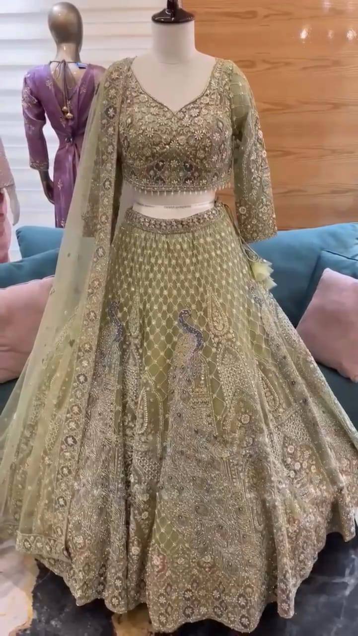 New Designer Fusion of Glamour and Comfort Sequins Embroidery Work Lehenga Choli For Women