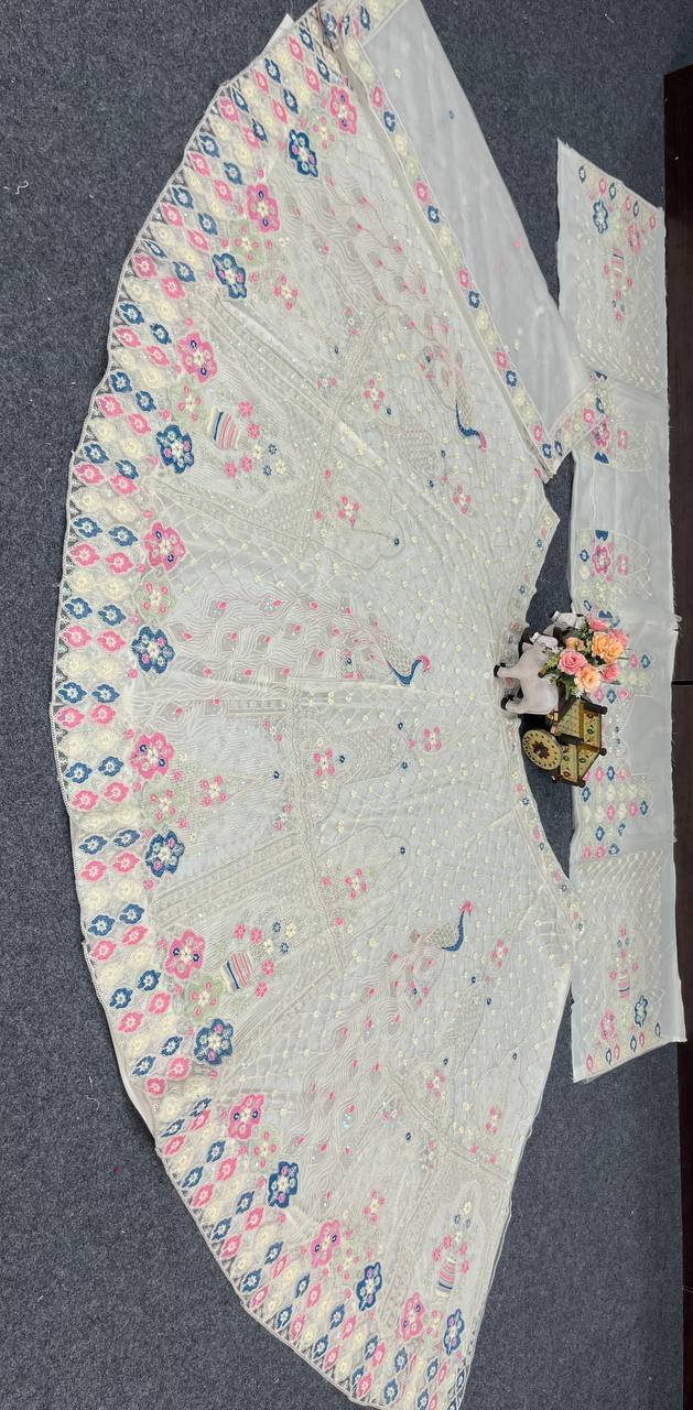 New Designer Fusion of Glamour and Comfort Sequins Embroidery Work Lehenga Choli For Women