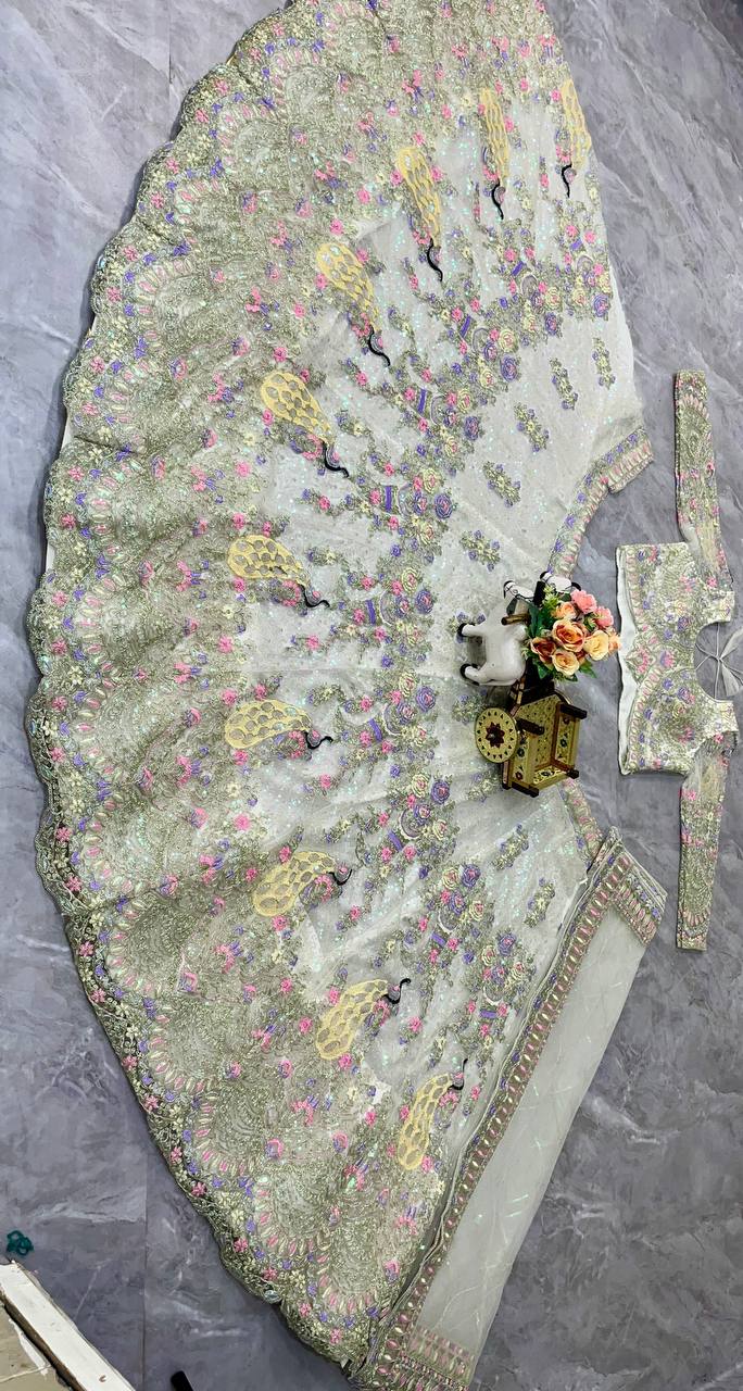 Designer Flared Coding Sequins Choli Set with Stitched Lehenga Choli For Bridal & Party Wear
