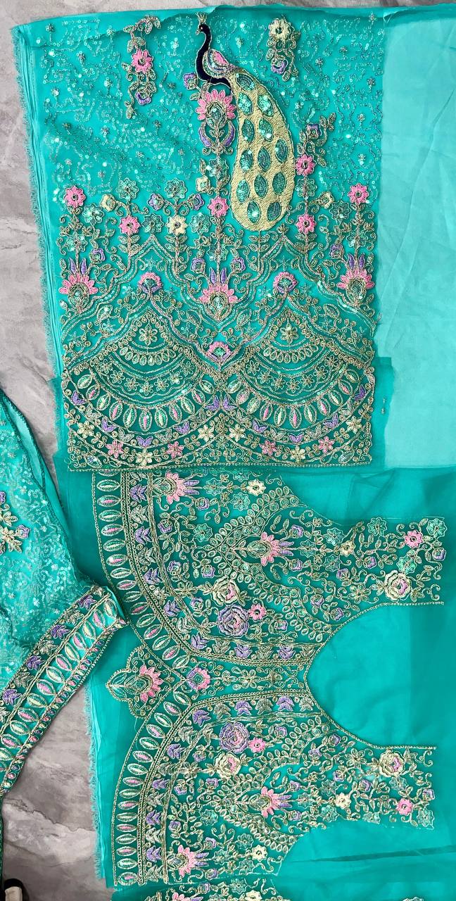 Designer Flared Coding Sequins Choli Set with Stitched Lehenga Choli For Bridal & Party Wear