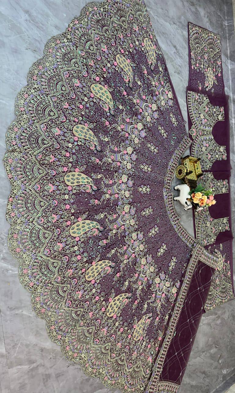 Designer Flared Coding Sequins Choli Set with Stitched Lehenga Choli For Bridal & Party Wear