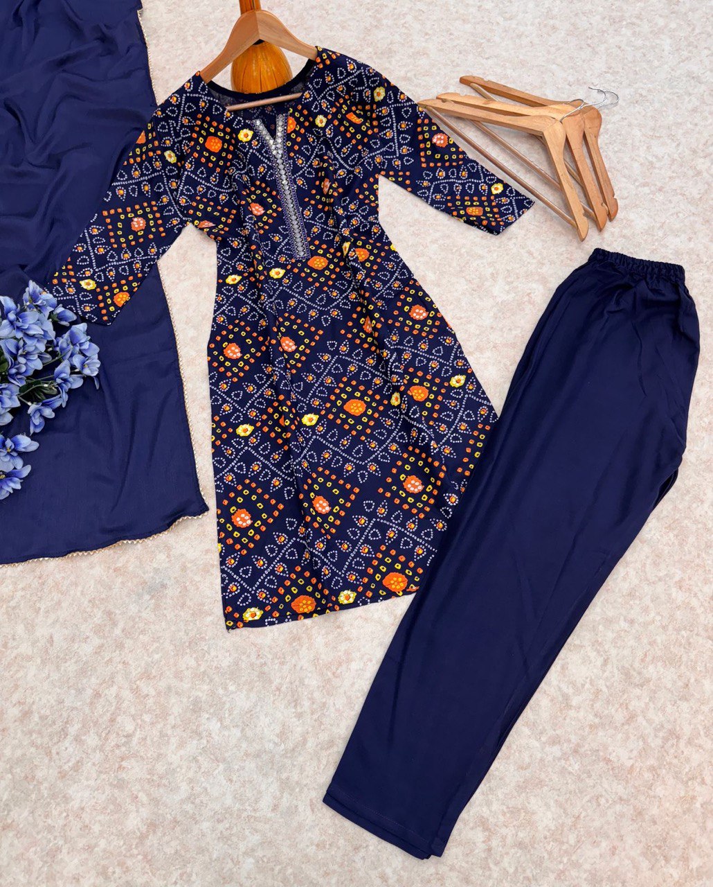 Stylish Heavy Reyon Embroidered Suit Set with Chinon Dupatta – Ready to Wear
