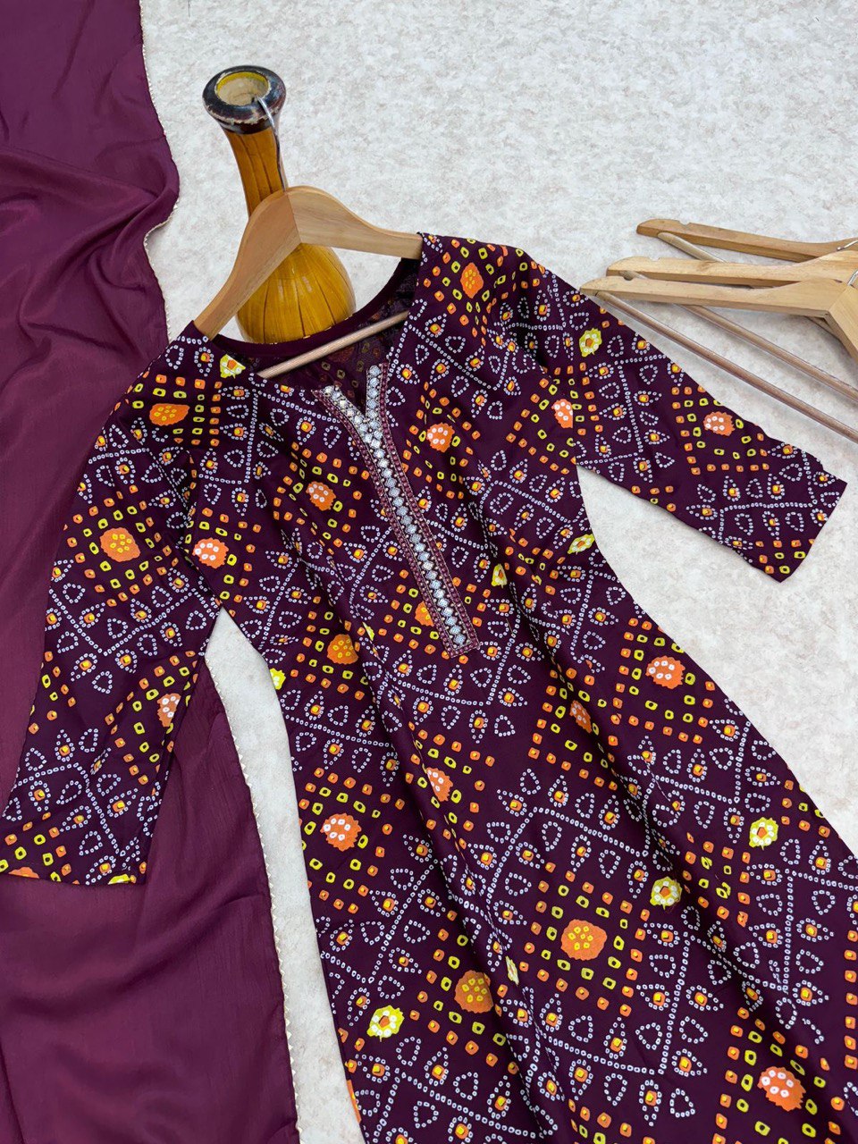 Stylish Heavy Reyon Embroidered Suit Set with Chinon Dupatta – Ready to Wear