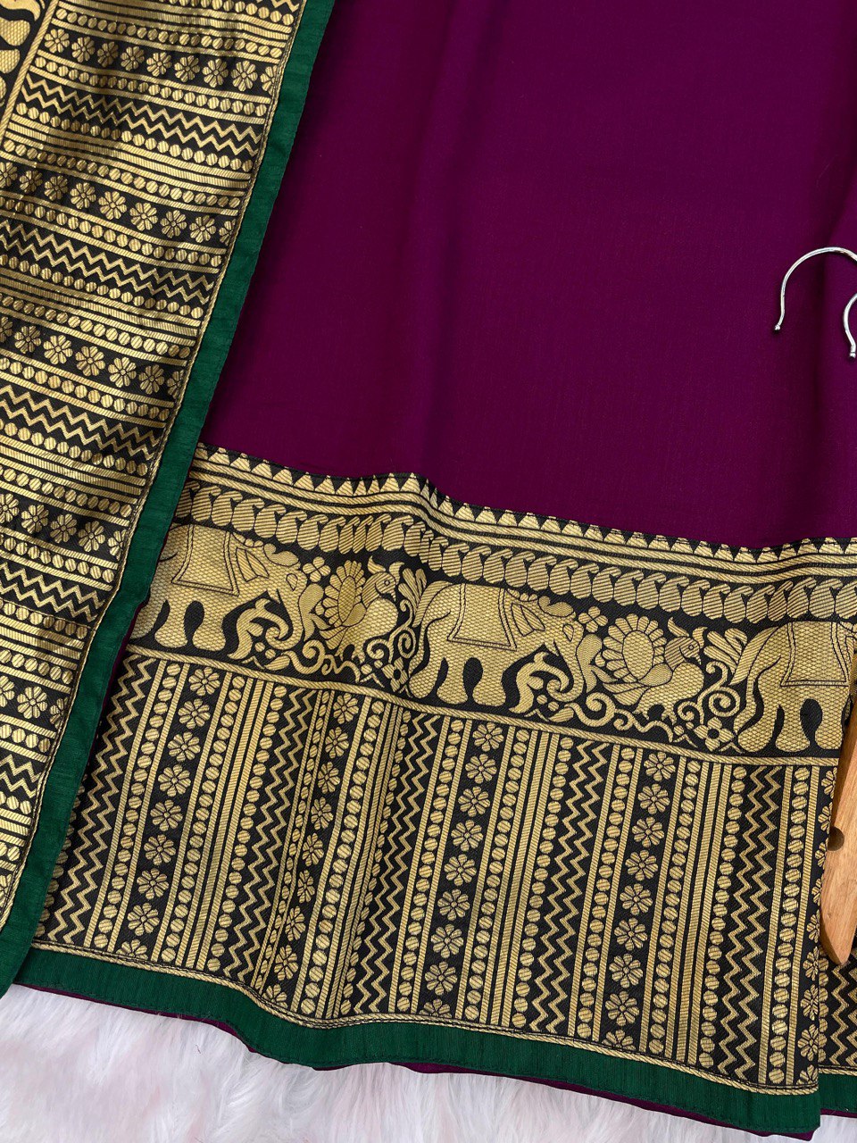 New Vichitra Silk Kurti with Jacquard Zari Weaving & Matching Dupatta