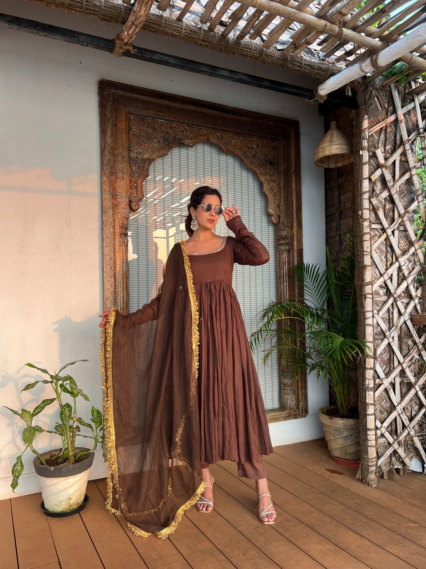 Women's Pure Cotton Embroidered Kurta with Pant & Dupatta | Readymade 3-Piece Cotton Suit Set | Lightweight & Breathable Ethnic Wear for Daily, Office & Festive Use