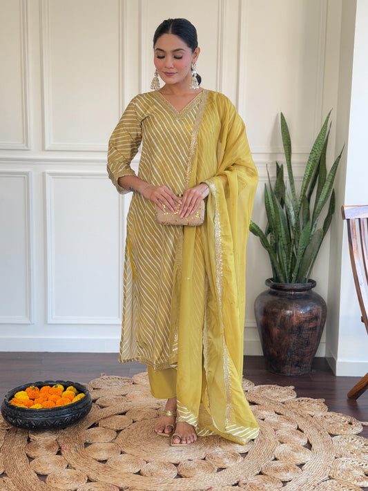 Embroidered Viscose & Chanderi Suit Set with Organza Dupatta – 3-Piece Elegant Ethnic Wear