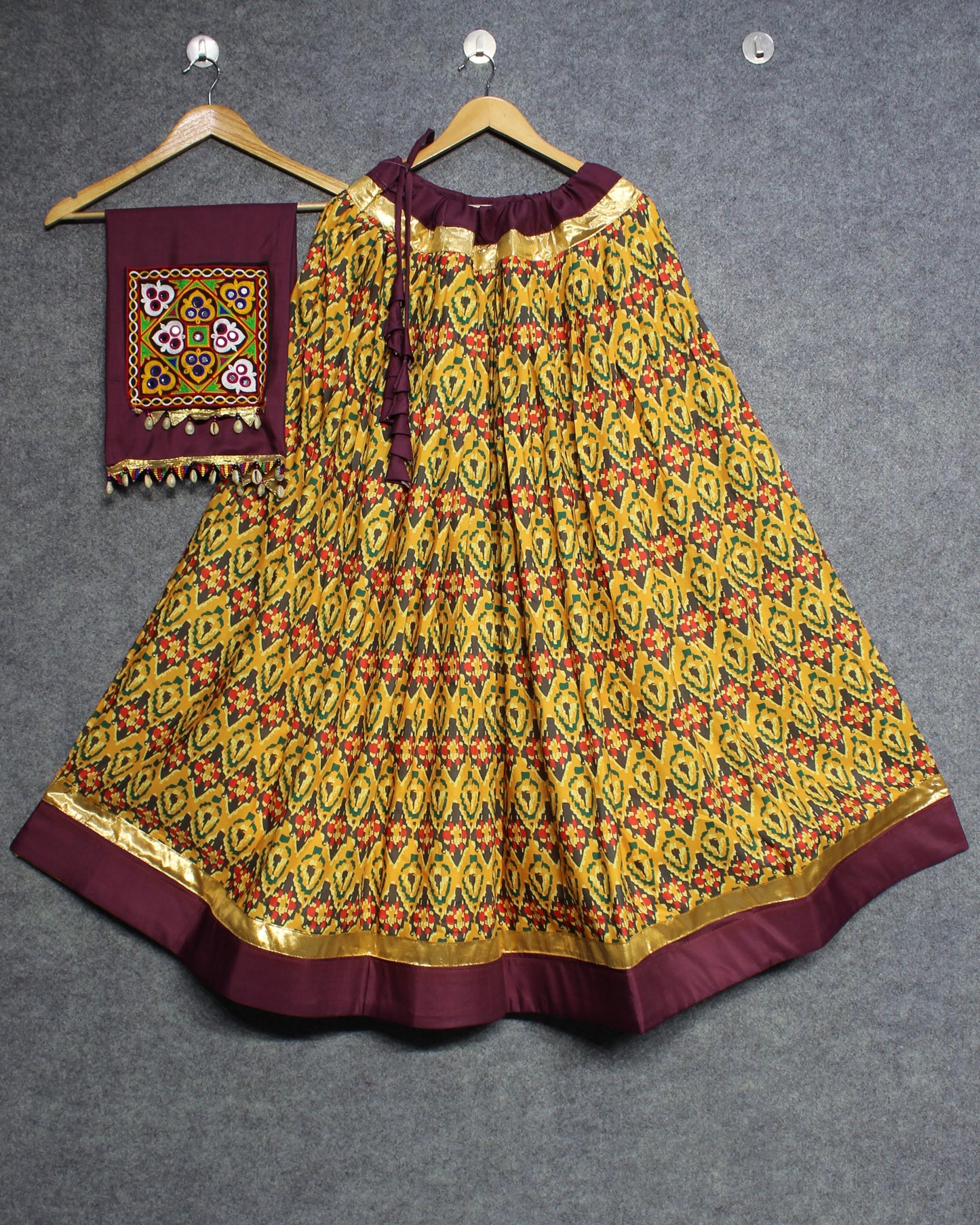 Lehenga Choli - The Beautiful Prints On Cotton Fabric Make This Ensemble A Perfect Choice For Any Festive Occasion