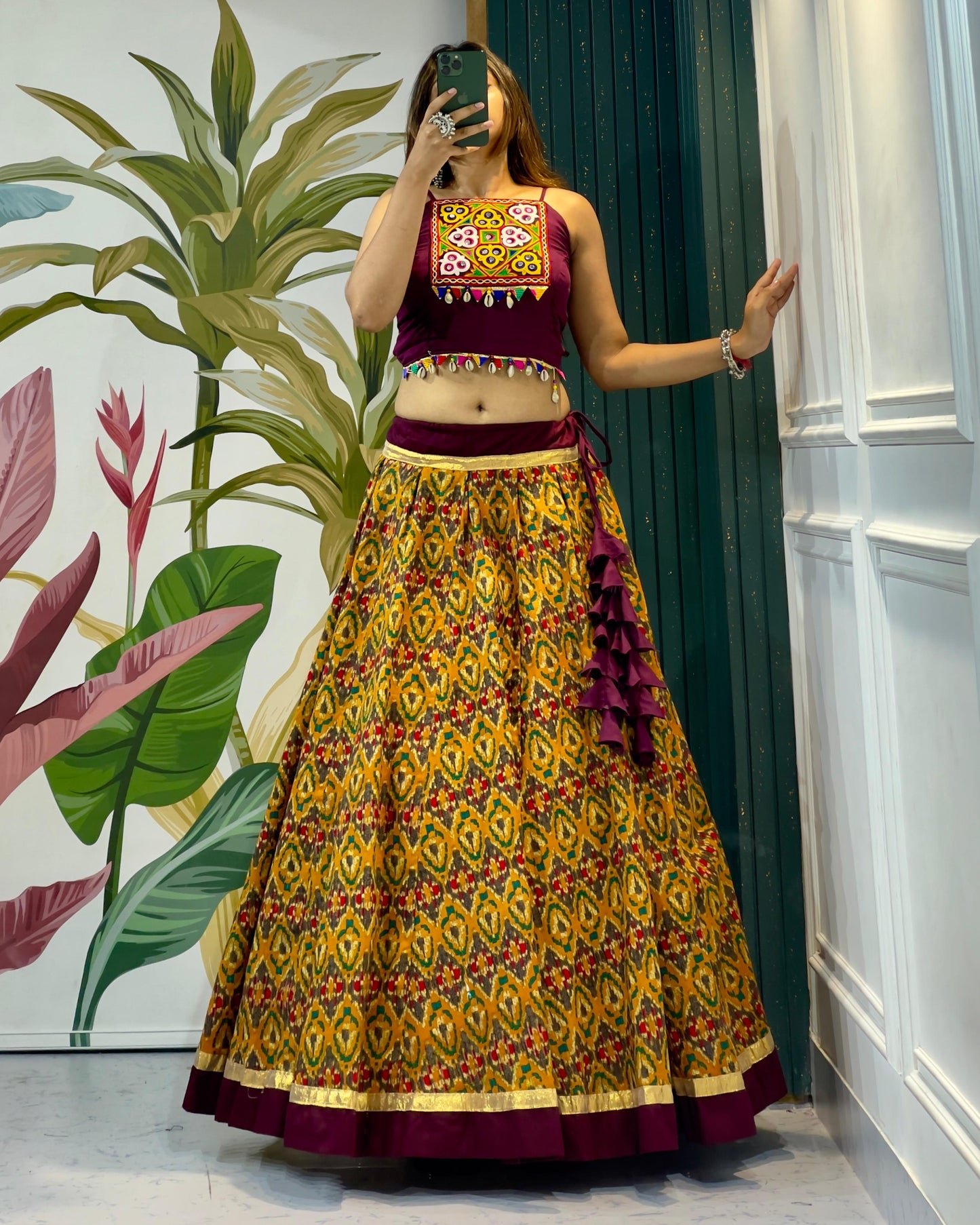 Lehenga Choli - The Beautiful Prints On Cotton Fabric Make This Ensemble A Perfect Choice For Any Festive Occasion