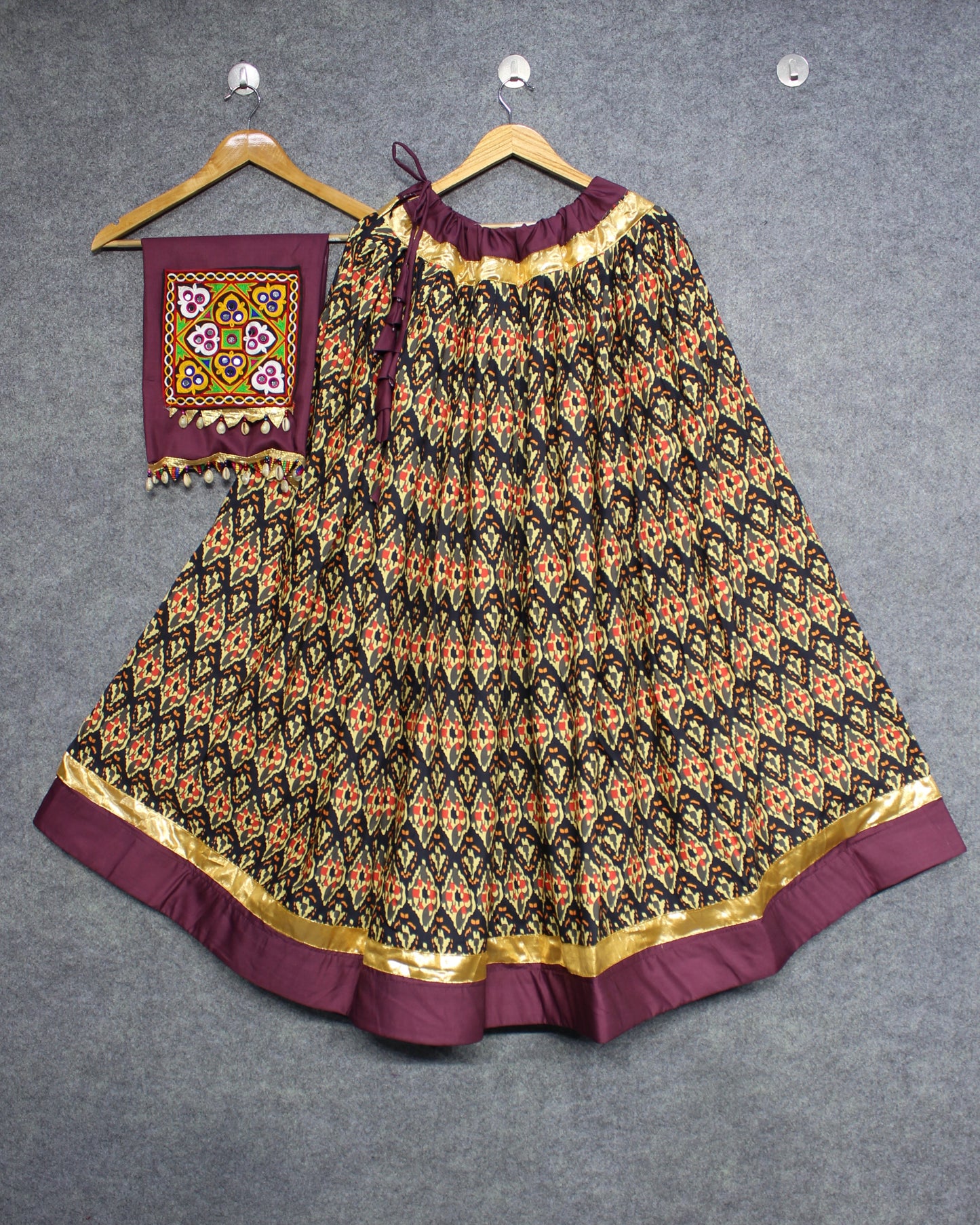 Lehenga Choli - The Beautiful Prints On Cotton Fabric Make This Ensemble A Perfect Choice For Any Festive Occasion