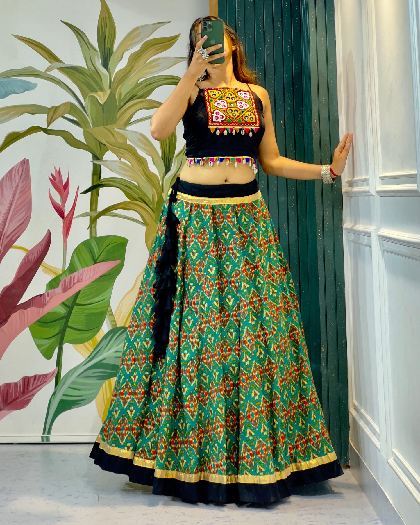 Lehenga Choli - The Beautiful Prints On Cotton Fabric Make This Ensemble A Perfect Choice For Any Festive Occasion
