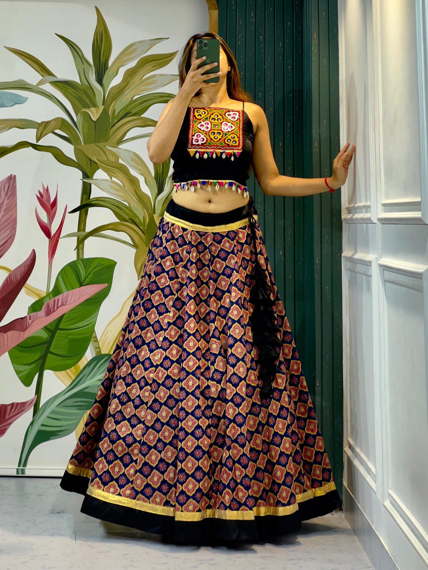 Lehenga Choli - The Beautiful Prints On Cotton Fabric Make This Ensemble A Perfect Choice For Any Festive Occasion