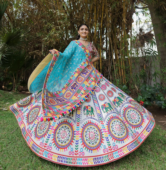 Navratri Night Classy Lehenga with Real Mirror Work – Elegant Festive Wear