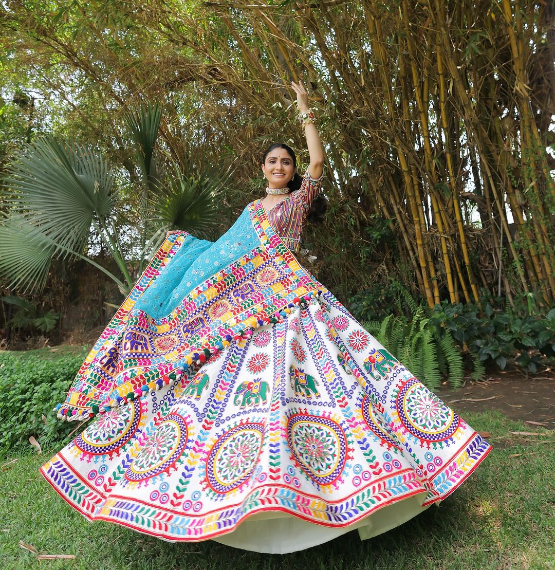 Navratri Night Classy Lehenga with Real Mirror Work – Elegant Festive Wear