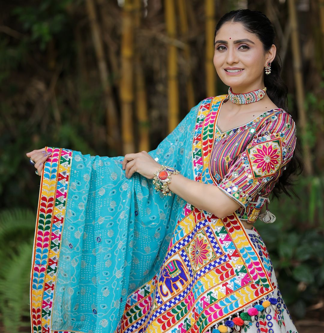 Navratri Night Classy Lehenga with Real Mirror Work – Elegant Festive Wear