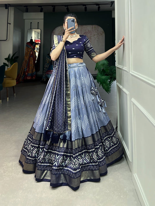 Heavy Silk Digital Print Lehenga Set – Rich, Regal & Ready to Flaunt