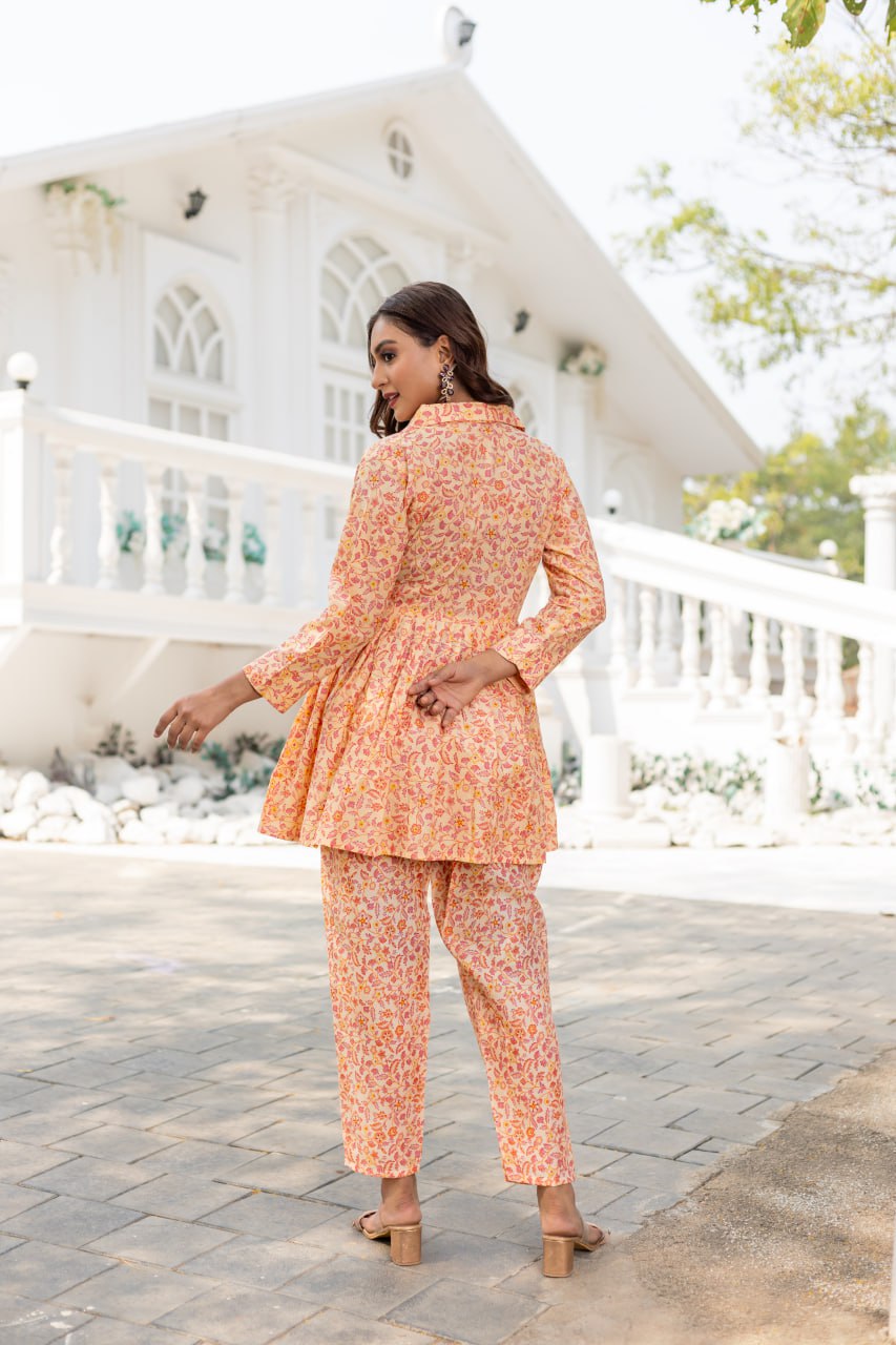 Elegant Straight Kurti Pant Set | Indo Cotton Printed | Ready-to-Wear Ethnic Outfit