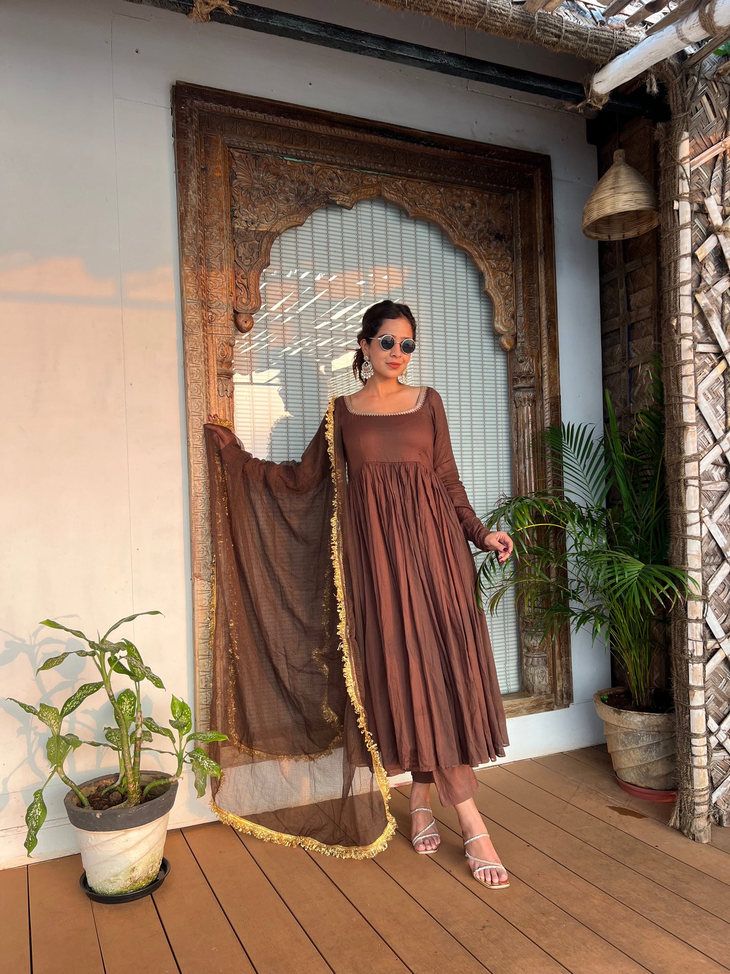 Women's Pure Cotton Embroidered Kurta with Pant & Dupatta | Readymade 3-Piece Cotton Suit Set | Lightweight & Breathable Ethnic Wear for Daily, Office & Festive Use