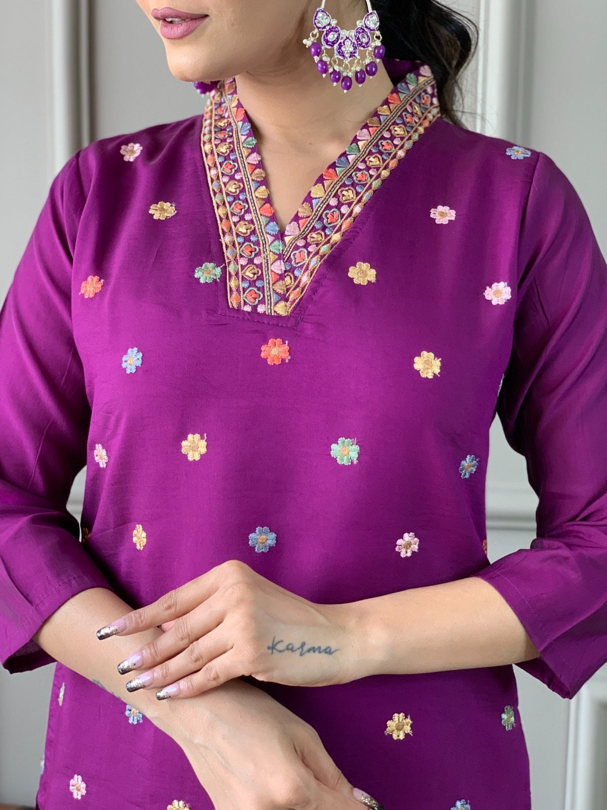 Classy New Look Suit in Viscose Chanderi with Chinon Dupatta