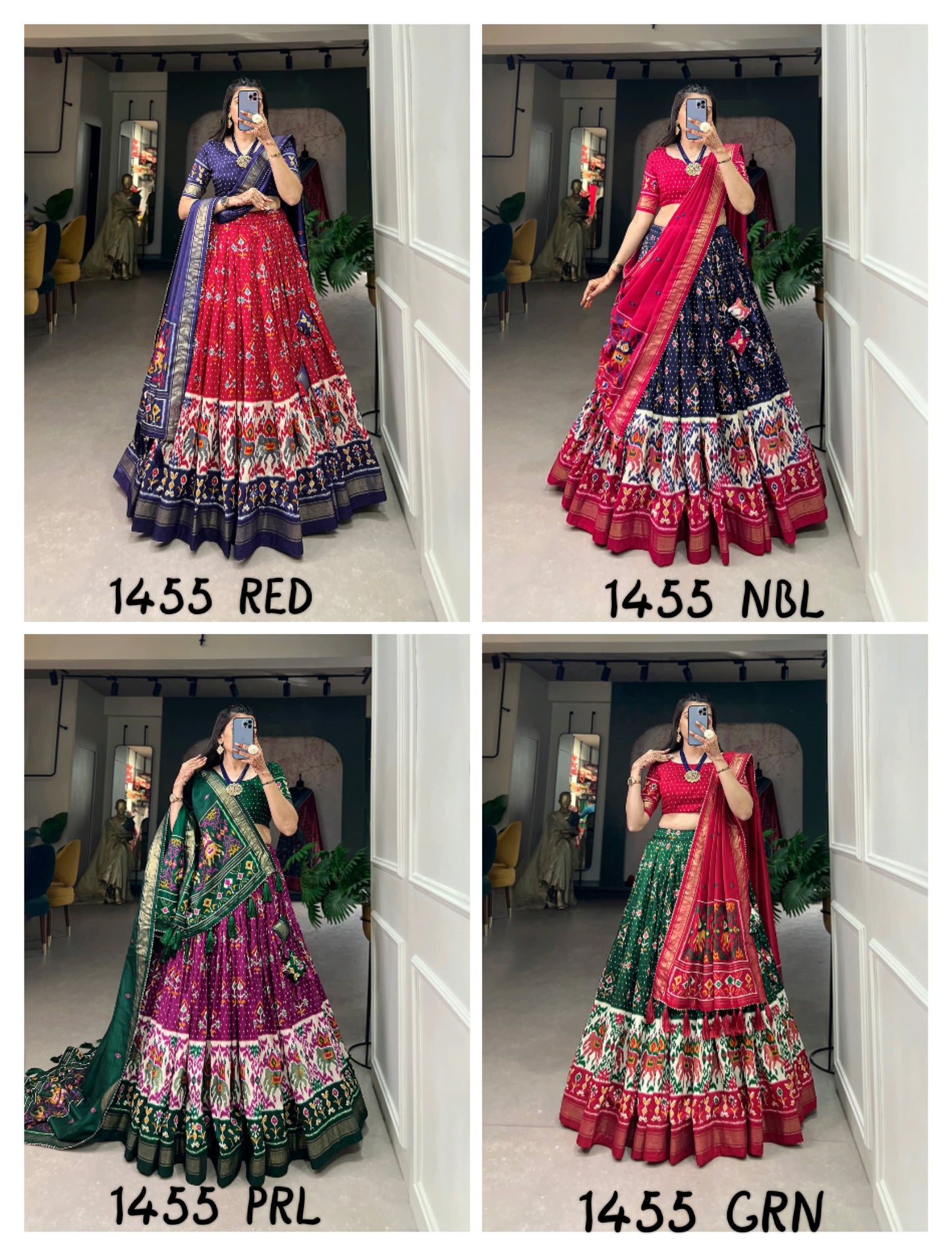 Tussar Silk Lehenga Choli – Patola Printed Design, CanCan Flair & Fancy Dupatta