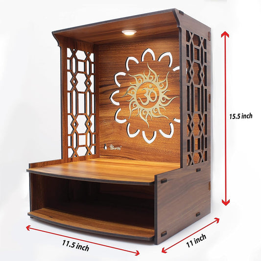 Wooden Pooja Stand for Home, Mandir for Home/Temple for Home and Office