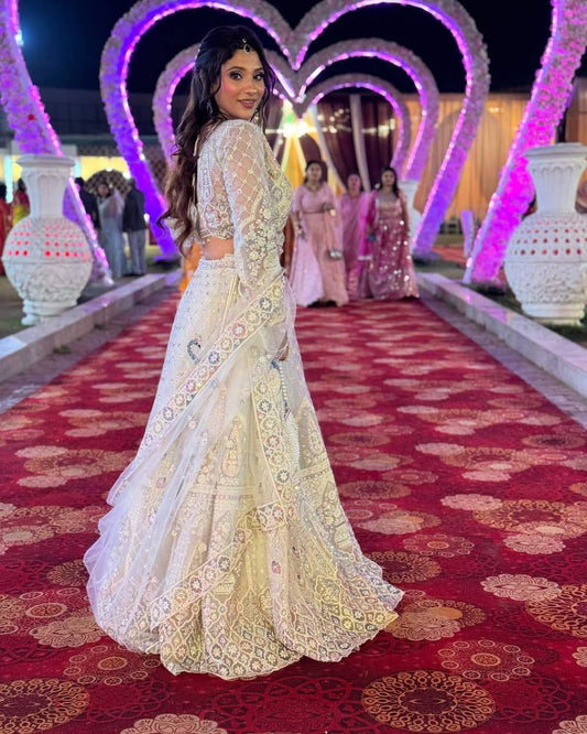 New Designer Fusion of Glamour and Comfort Sequins Embroidery Work Lehenga Choli For Women