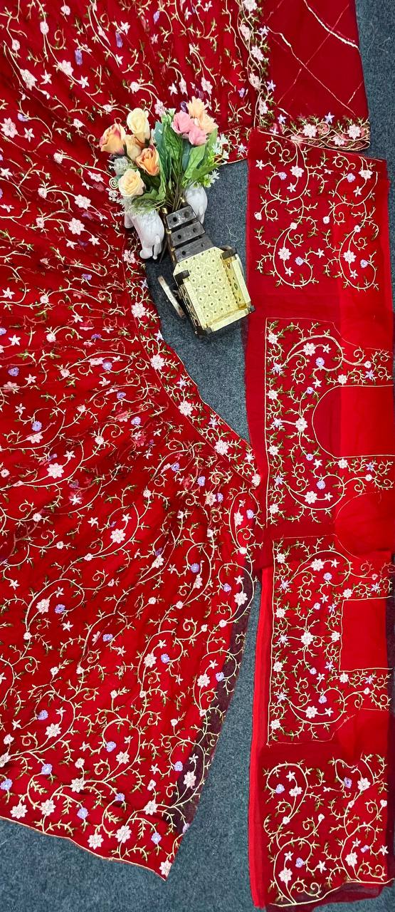 Stunning A Perfect Fusion of Glamour and Comfort Lehenga Choli Set with Embroidery Work