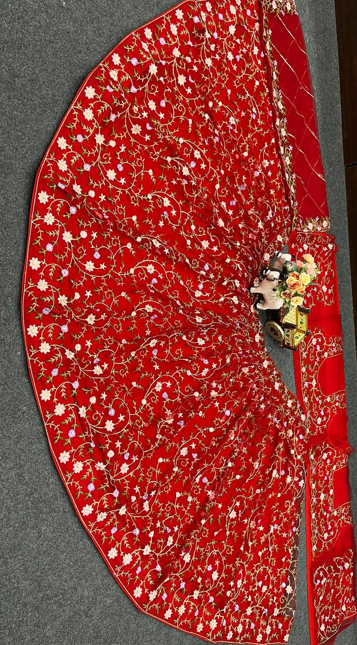 Stunning A Perfect Fusion of Glamour and Comfort Lehenga Choli Set with Embroidery Work