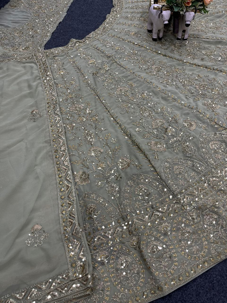 Exclusive Designer flared Coding Sequins Work Lehenga Choli for Traditional Wear